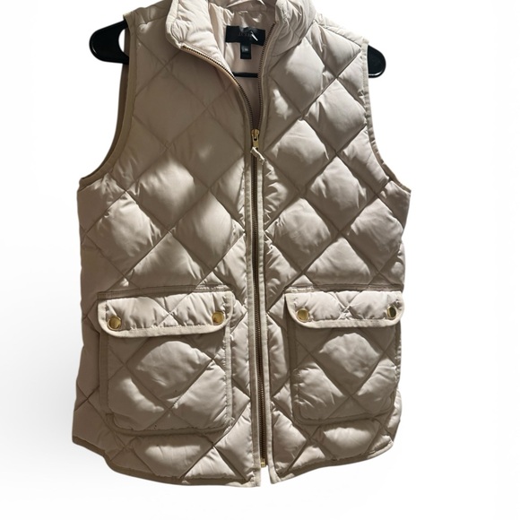 J. Crew Jackets & Blazers - J. Crew Quilted Vest - Light Tan